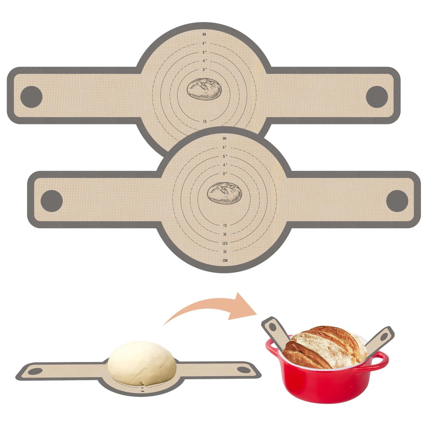 Silicone Bread Sling for Dutch Oven - Easy Bread Transfer Tool