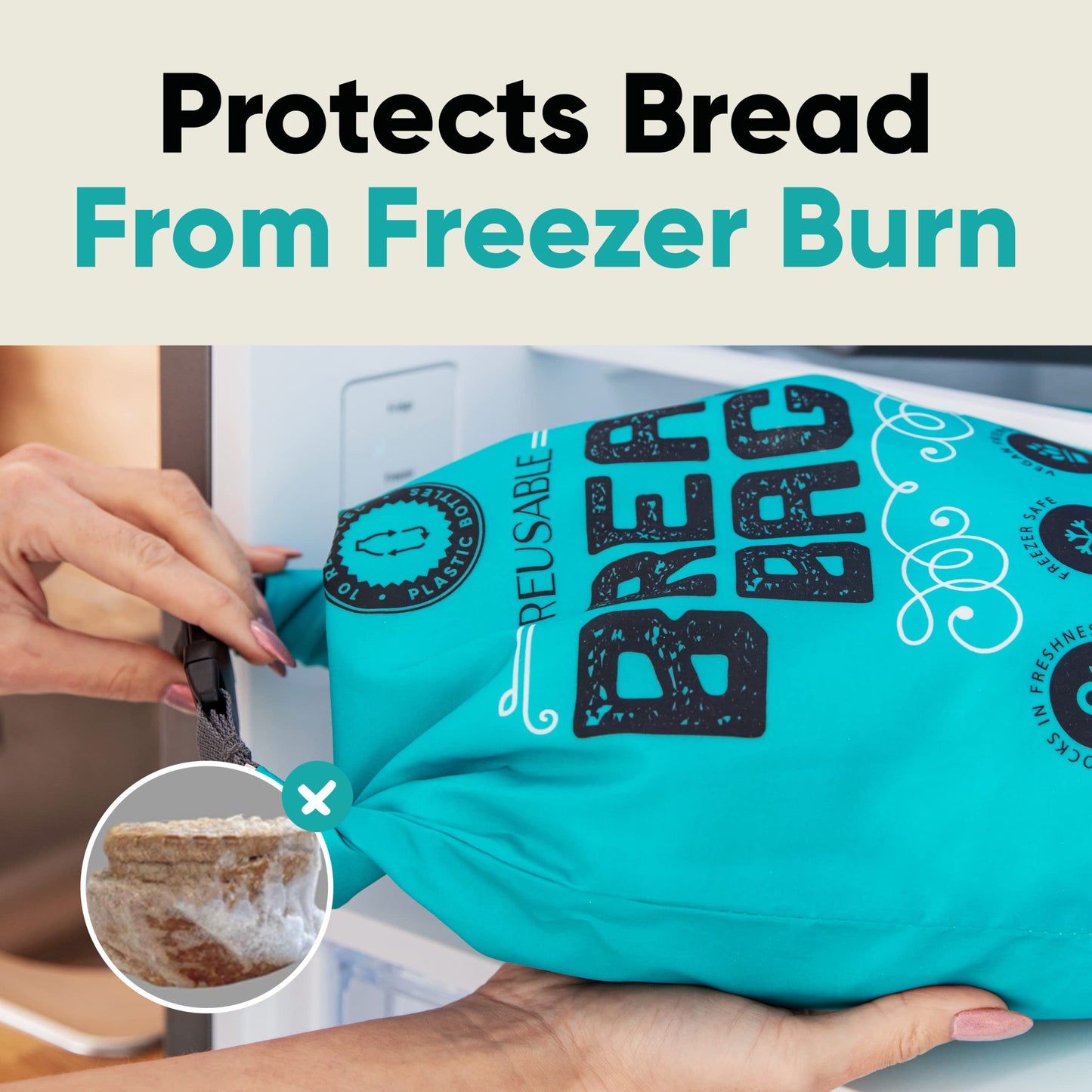 Reusable Bread Bags – Large, Freezer-Safe Storage for Homemade Bread  - 2 pack