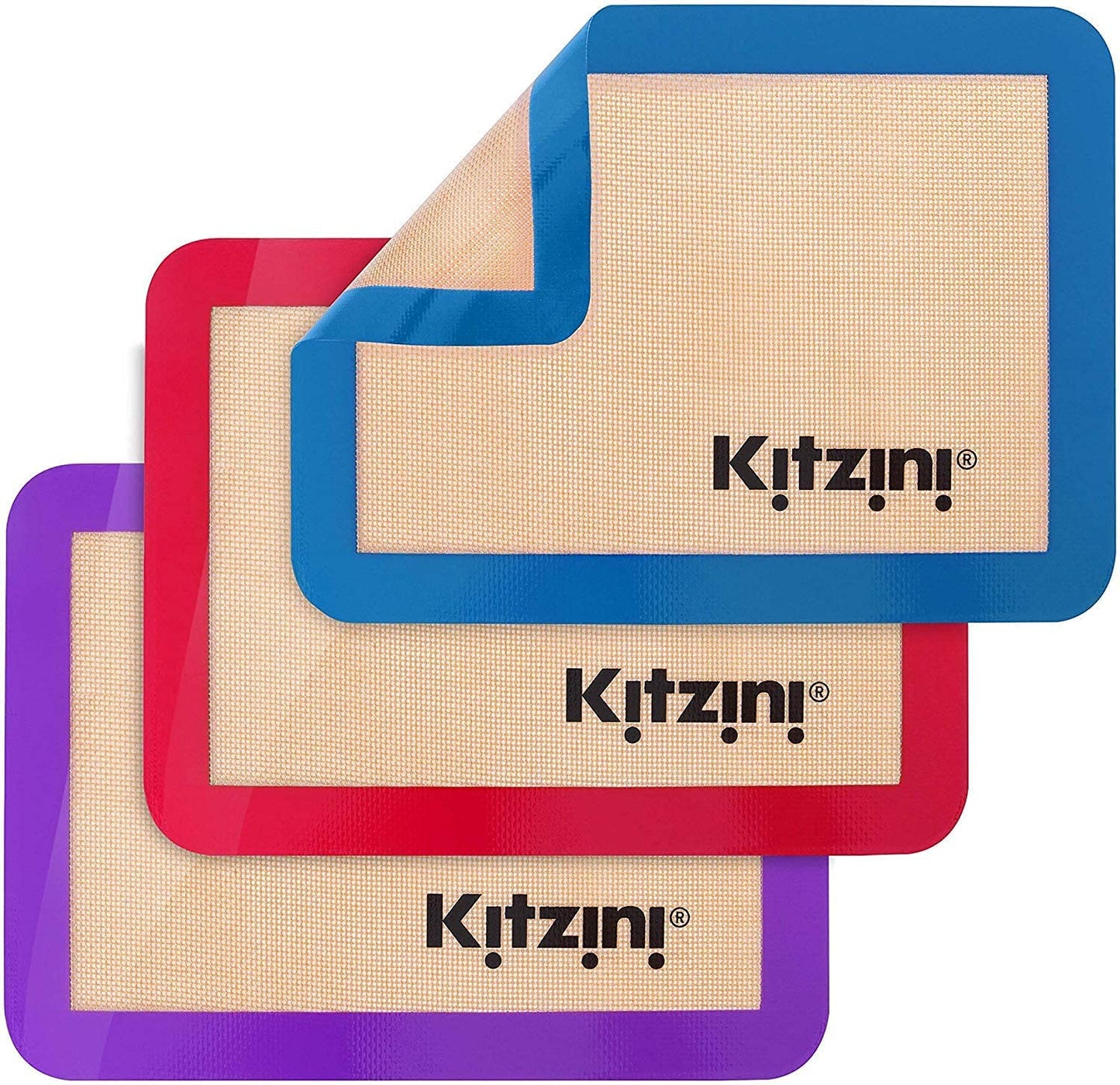 Kitzini Silicone Baking Mat Set - Non-Stick, BPA-Free, Professional