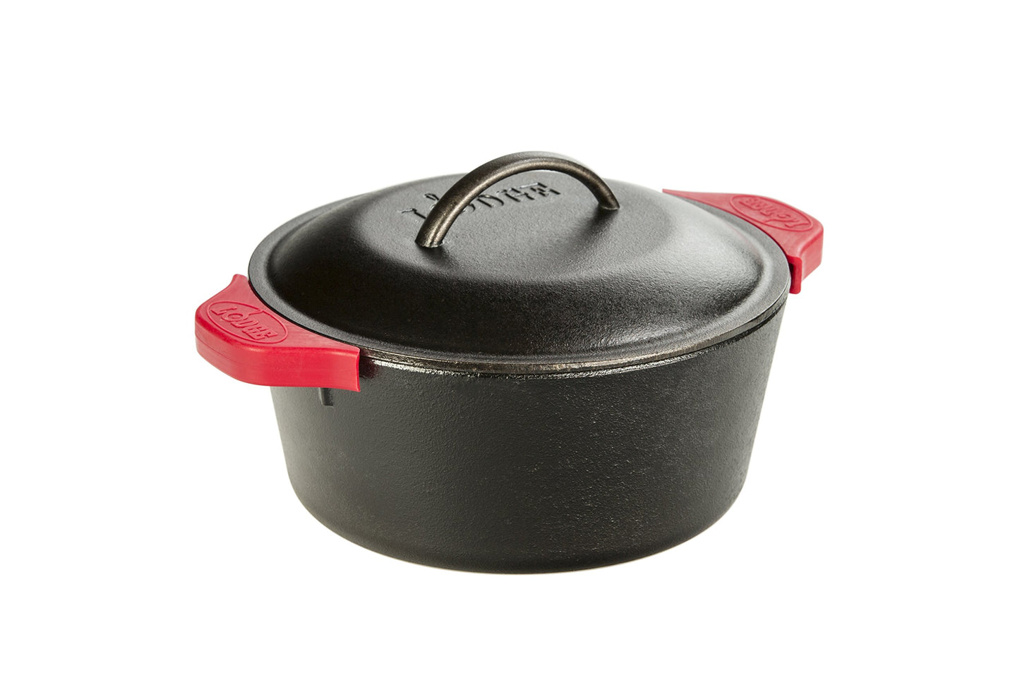 Lodge Pre-Seasoned Cast Iron Double Dutch Oven With Loop Handles, 5 qt